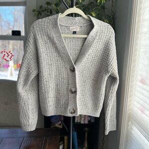 Universal Thread Gray Chunky Knit Cardigan Sweater